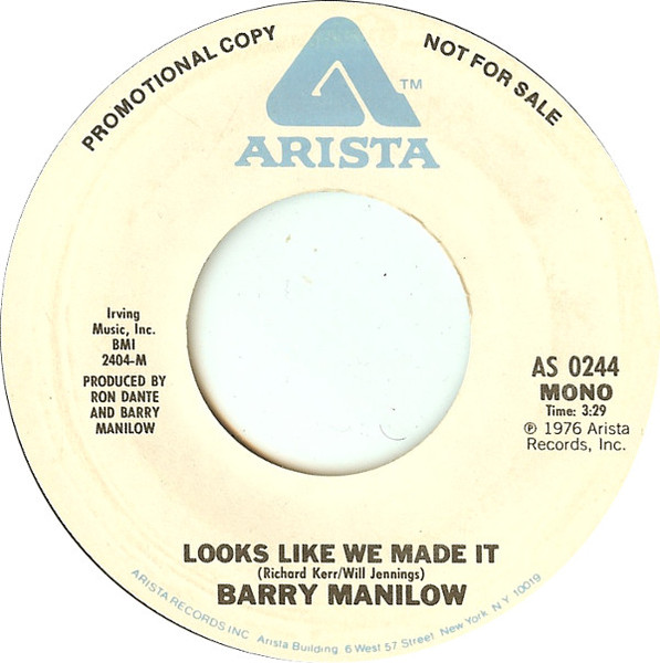 Barry Manilow Looks Like We Made It 1976 Vinyl Discogs