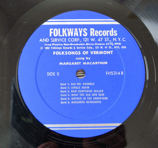 lataa albumi Download Margaret MacArthur - Folksongs Of Vermont album