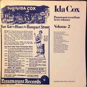 Ida Cox - I've Got The Blues For Rampart Street album cover