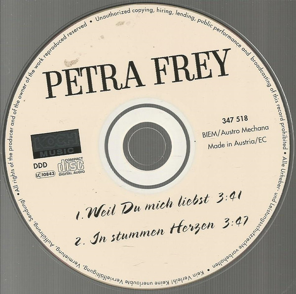 ladda ner album Petra Frey - Weil Du Mich Liebst