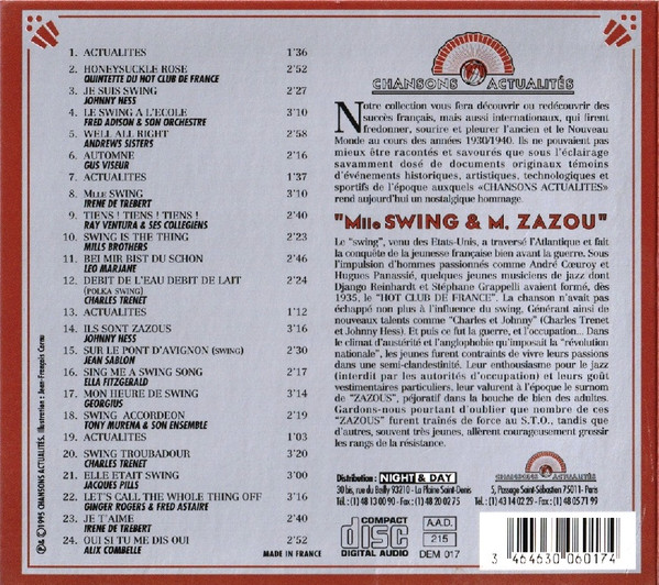télécharger l'album Various - Mlle Swing M Zazou