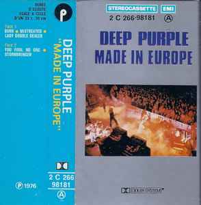 Deep Purple – Made In Europe (1976, Cassette) - Discogs
