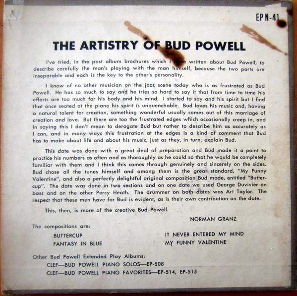 télécharger l'album Bud Powell - The Artistry Of