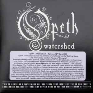 Opeth – Watershed (2008, CD) - Discogs