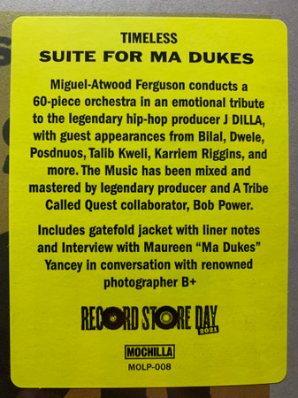 Miguel Atwood-Ferguson - Mochilla Presents Timeless: Suite For Ma Dukes - The Music Of James "J Dilla" Yancey | Mochilla (MOLP-008) - 11