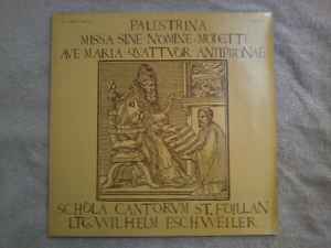 Giovanni Pierluigi da Palestrina - Missa Sine Nomine / Motette / Ave Maria / Quattuor Antiphonae album cover