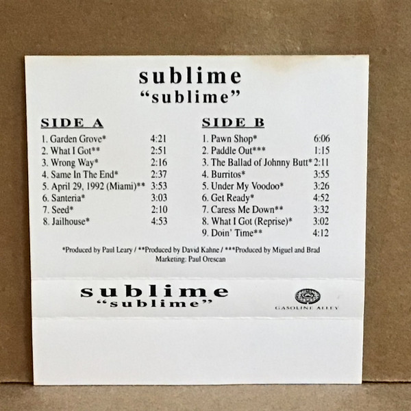 Sublime Sublime 1996 CrO2 Cassette Discogs