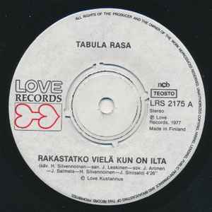 Tabula Rasa (4) - Rakastatko Vielä Kun On Ilta / Yksin album cover