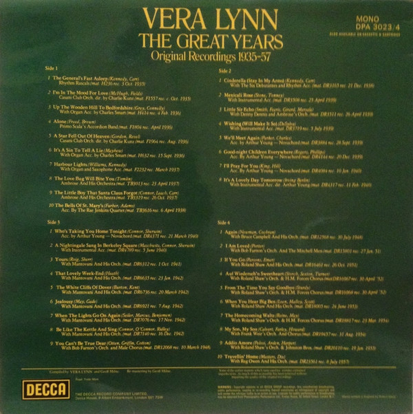 télécharger l'album Vera Lynn - The Great Years Original Recordings 1935 1957