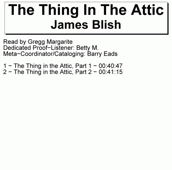 télécharger l'album James Blish - The Thing In The Attic