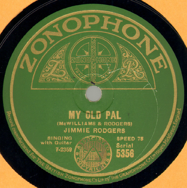 Jimmie Rodgers - My Old Pal / Daddy And Home | Releases | Discogs