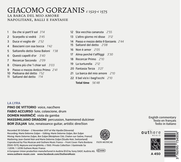 télécharger l'album Gorzanis, Pino De Vittorio, La Lyra Bor Zuljan - La Barca Del Mio Amore