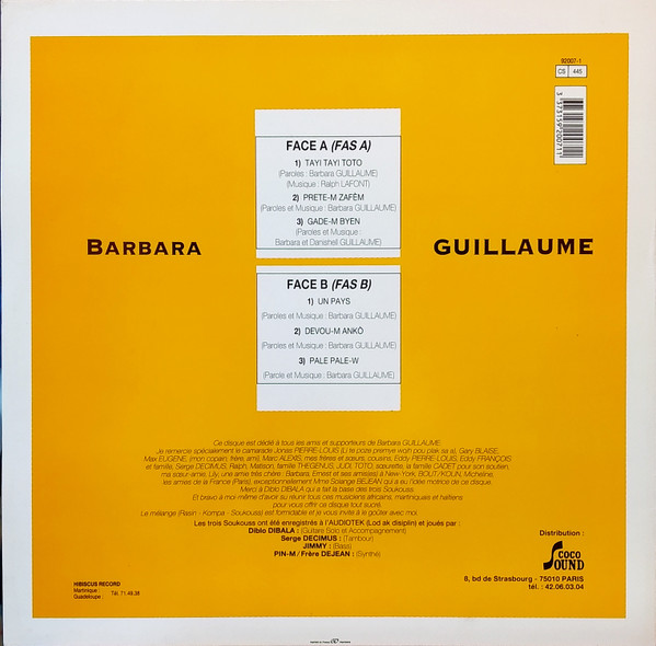 télécharger l'album Barbara Guillaume - Barbara Guillaume