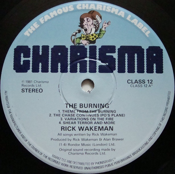 Rick Wakeman - The Burning (The Original Soundtrack Music From The Film) | Charisma (CLASS 12) - 3