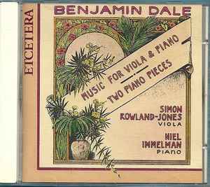 Benjamin Dale - Music For Viola & Piano album cover