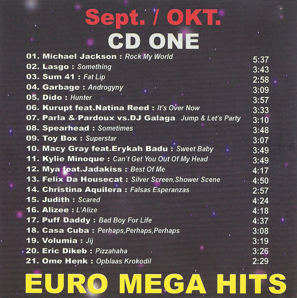 télécharger l'album Various - Euro Mega Hits 2001 Nr 9 SeptOkt