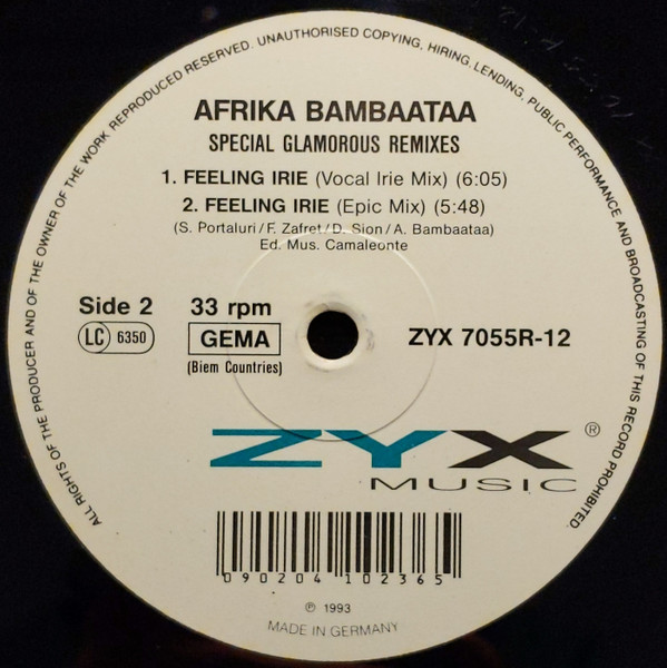 télécharger l'album Afrika Bambaataa - Feeling Irie Special Glamorous Remixes