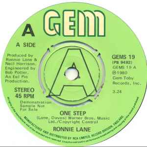 Ronnie Lane - One Step album cover