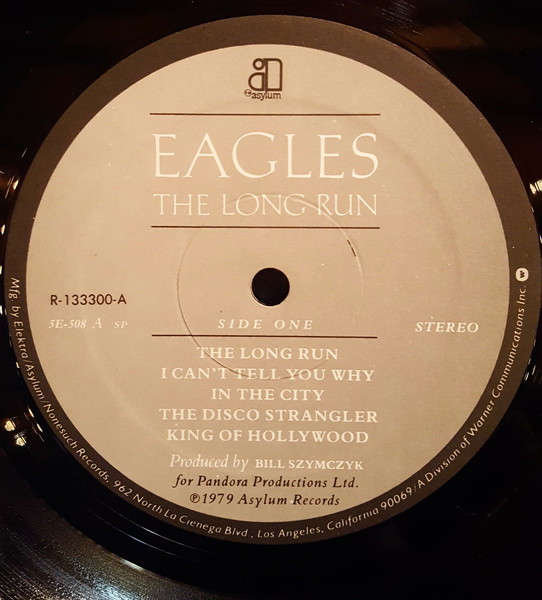 The Long Run - Asylum Records 1979 - 1 Used Vinyl LP Record - 1979 Pressing  5E-508 - Heartbreak Tonight - In The City - The Sad Cafe - I Can't Tell