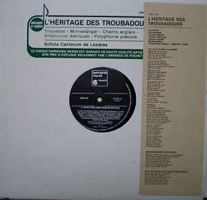 Schola Cantorum Londiniensis - L'héritage Des Troubadours album cover