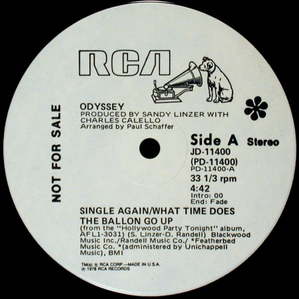 Odyssey (2) - Single Again/What Time Does The Balloon Go Up / Pride