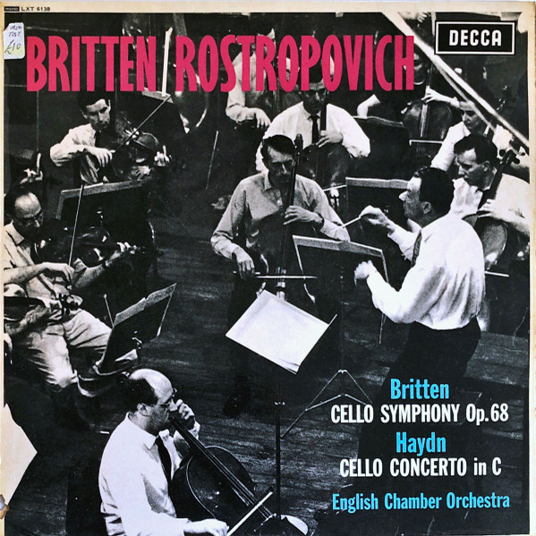 Britten Rostropovich Haydn English Chamber Orchestra Cello Symphony Op 68 Cello Concerto In C 1964 Vinyl Discogs