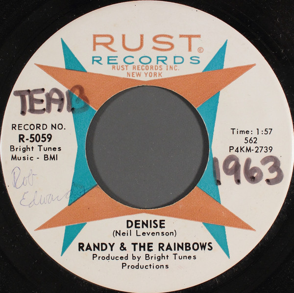 Randy & The Rainbows – Denise (1963, Vinyl) - Discogs