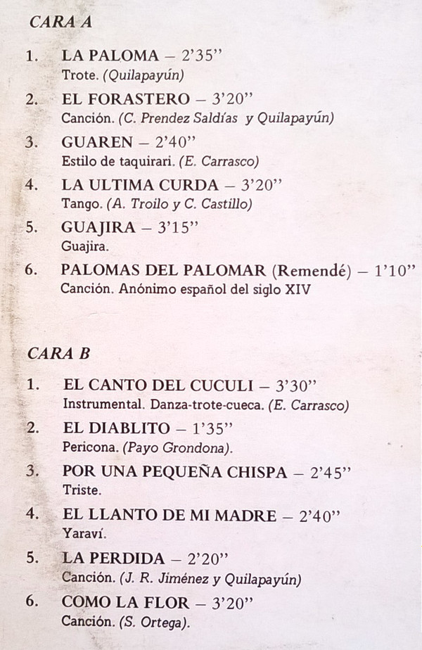 lataa albumi Quilapayún - Canto De Los Pueblos Andinos Vol3