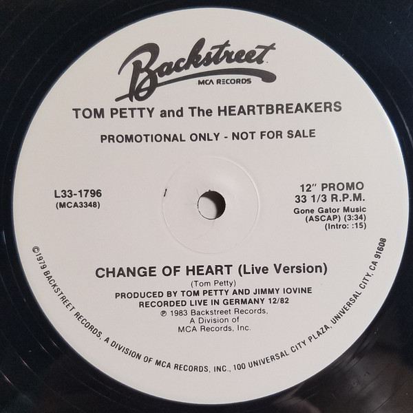lataa albumi Tom Petty And The Heartbreakers - Change Of Heart BW Change Of Heart Live