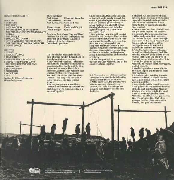 Third Ear Band – Music From Macbeth (2020, Vinyl) - Discogs