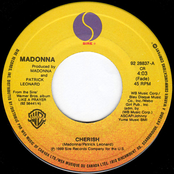 Madonna - Cherish | Sire (92 28837)