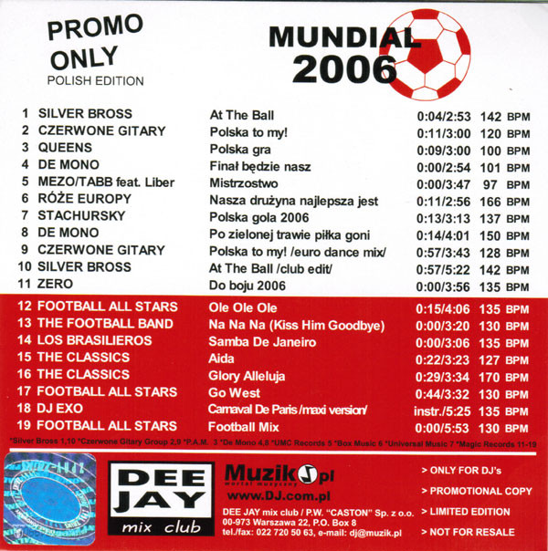 last ned album Various - Promo Only Polish Edition Mundial 2006