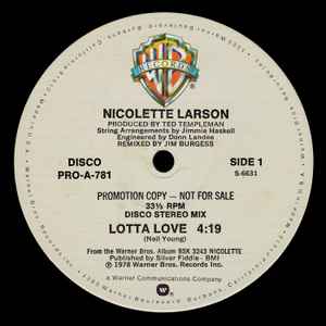 Nicolette Larson - Lotta Love album cover