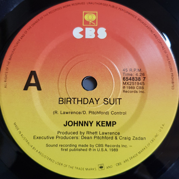 Johnny Kemp – Birthday Suit (1989, Vinyl) - Discogs