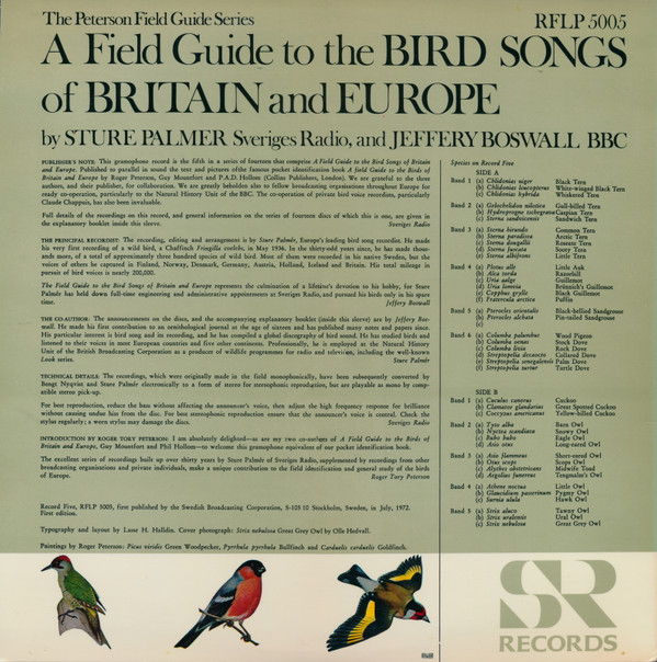 télécharger l'album No Artist - The Peterson Field Guide To The Bird Songs Of Britain And Europe Record 5