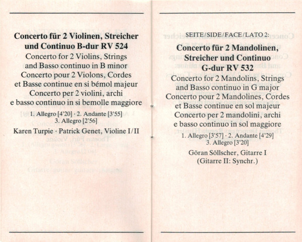 télécharger l'album Antonio Vivaldi, Göran Söllscher, Camerata Bern - Concertos