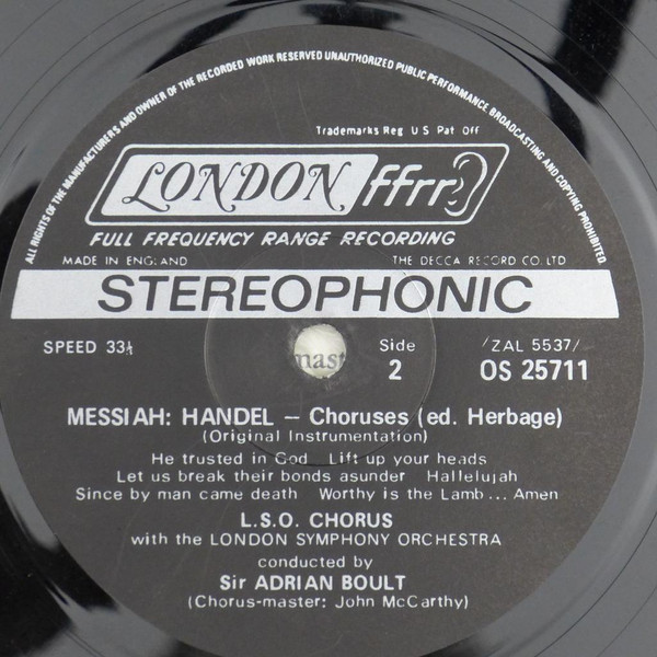 lataa albumi The London Symphony Chorus & Orchestra, Sir Adrian Boult - Messiah Choruses
