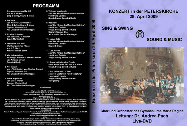 descargar álbum Maria Regina Schulmusik - Konzert In Der Peterskirche 29 April 2009