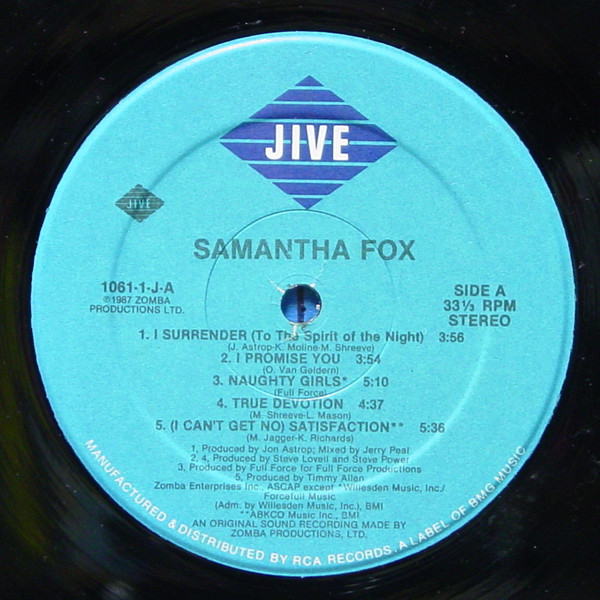 Samantha Fox - Samantha Fox | Jive (1061-1-J) - 3