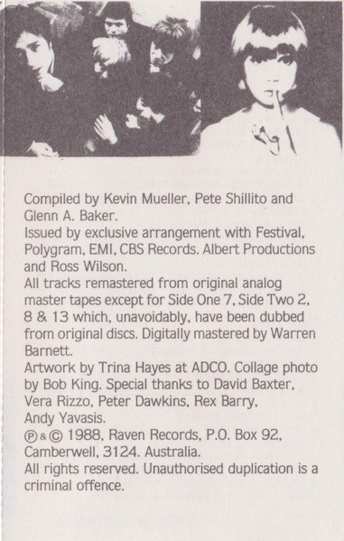 Sixties Downunder Vol. 1 (1988, Cassette) - Discogs