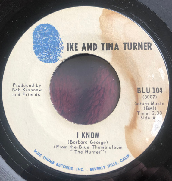 Ike And Tina Turner – I Know / Bold Soul Sister (1969, Vinyl