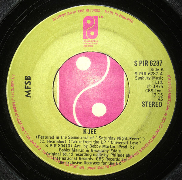 MFSB – K-Jee (1978, Vinyl) - Discogs