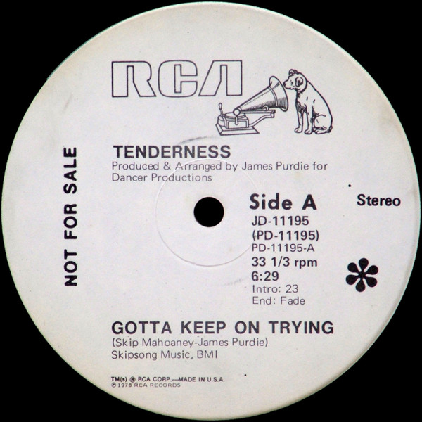 Tenderness – Gotta Keep On Trying (1978, Vinyl) - Discogs