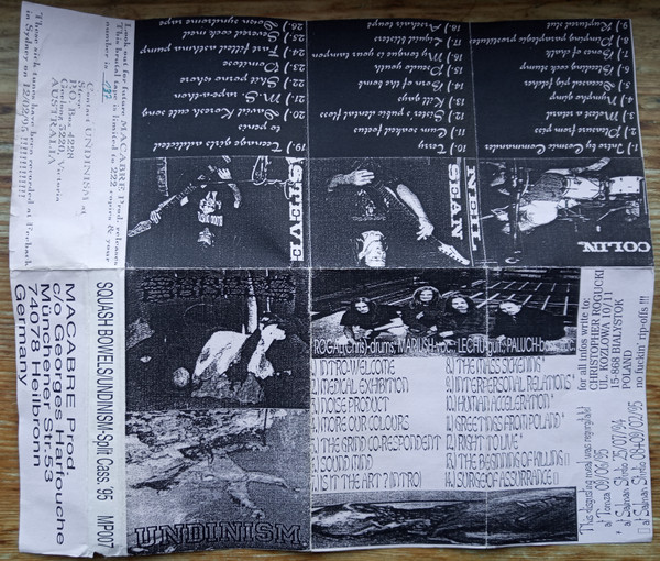 baixar álbum Squash Bowels Undinism - Split Cass 95