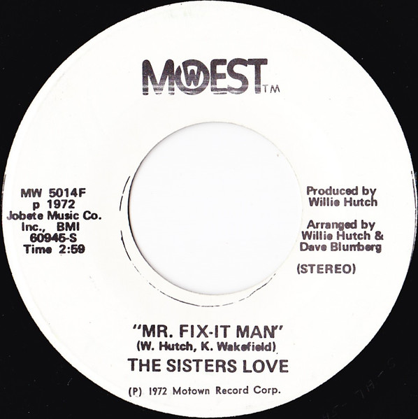 The Sisters Love – Mr. Fix-It Man (1972, Vinyl) - Discogs