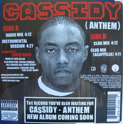 Cassidy – Anthem (2006, Vinyl) - Discogs