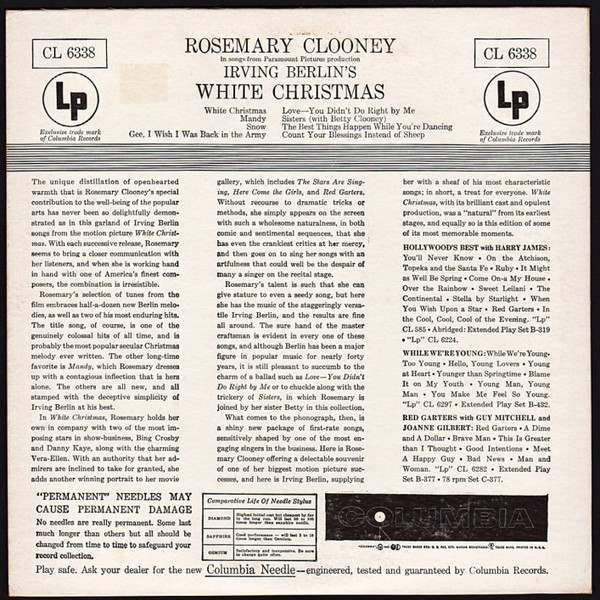 descargar álbum Rosemary Clooney - In Songs From The Paramount Pictures Production Of Irving Berlins White Christmas