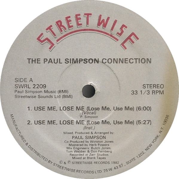 Album herunterladen Paul Simpson Connection - Use Me Lose Me Lose Me Use Me