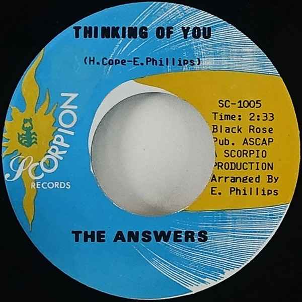 The Answers - Thinking Of You album cover