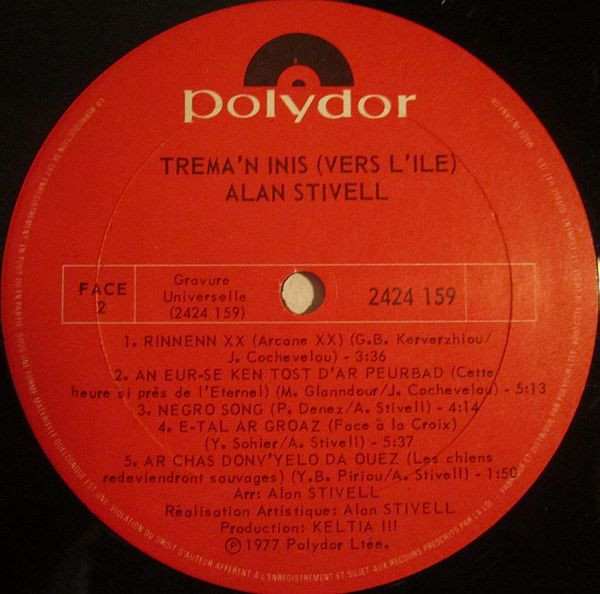 Alan Stivell - Trema'n Inis = Vers L'ile | Polydor (2424 159) - 4